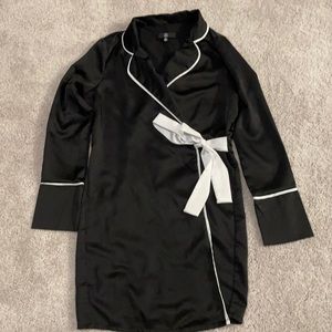 Black and White wrapped dress in a size 2 from Missguided.